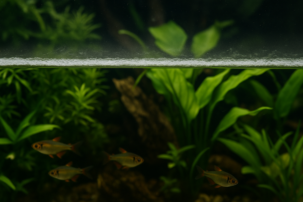 How to get rid of surface scum in aquarium